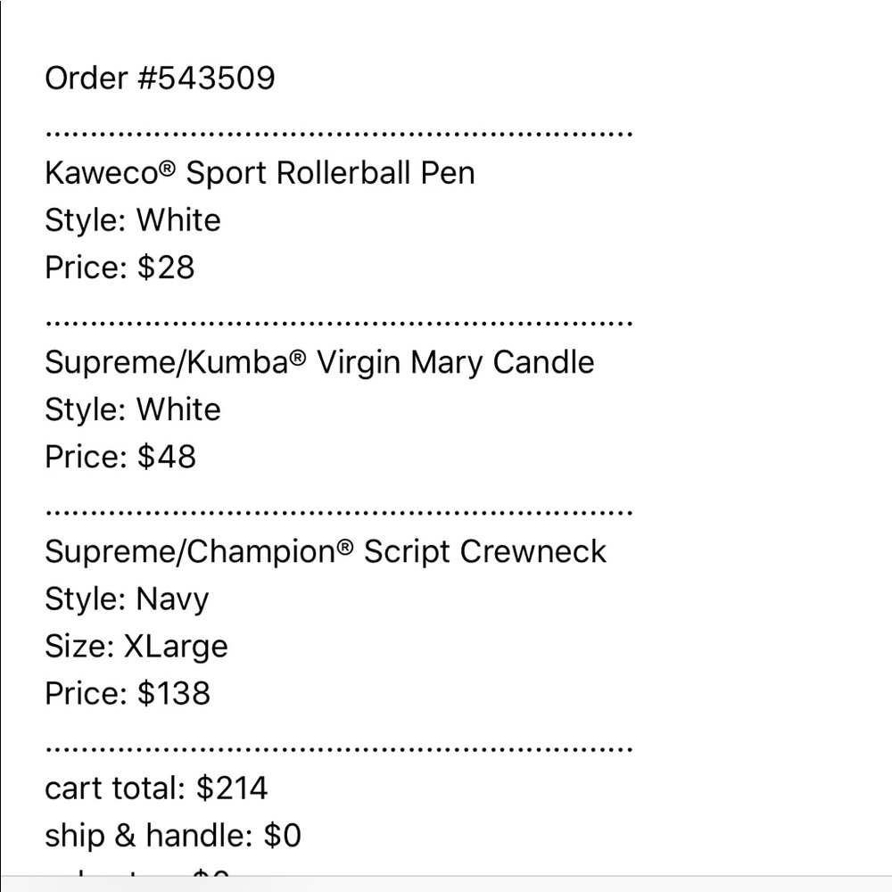 Supreme x Champion Script Crewneck Sweatshirt - Picture 7 of 7